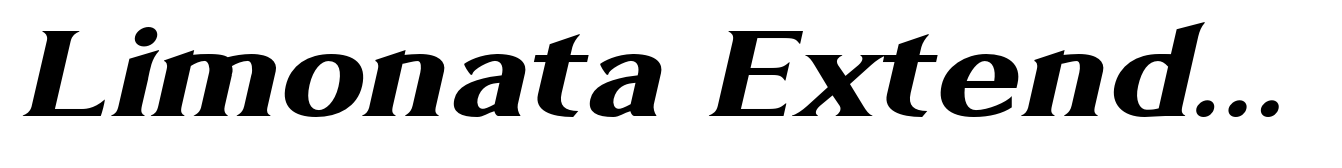 Limonata Extended ExtraBold Italic
